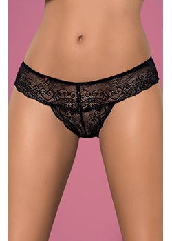 Obsessive koronkowe stringi damskie czarne Miamor, Kolor czarny, Rozmiar S/M, Obsessive ze sklepu Intymna w kategorii Majtki damskie - zdjęcie 102693427