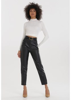 Czarne Spodnie Lamecci ze sklepu Born2be Odzież w kategorii Spodnie damskie - zdjęcie 102694889
