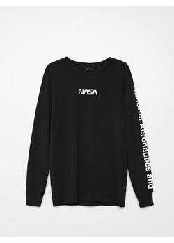 Cropp - Koszulka longsleeve NASA - czarny ze sklepu Cropp w kategorii T-shirty męskie - zdjęcie 103076726