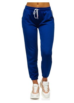 Kobaltowe spodnie dresowe damskie Denley YW01020B ze sklepu denley damskie w kategorii Spodnie damskie - zdjęcie 103148235
