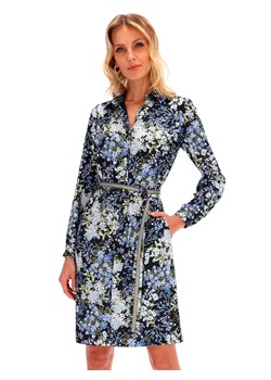 Koszulowa sukienka-szmizjerka w kwiaty Potis & Verso PACO ze sklepu Eye For Fashion w kategorii Sukienki - zdjęcie 103211379