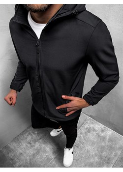 Kurtka softshell męska z kapturem czarna OZONEE JS/HH017/1Z ze sklepu ozonee.pl w kategorii Kurtki męskie - zdjęcie 103881526