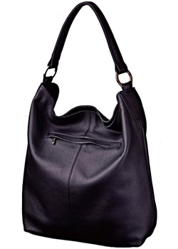 Shopper bag Designs Fashion czarna skórzana  ze sklepu Designs Fashion Store w kategorii Torby Shopper bag - zdjęcie 104001556