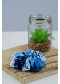 Gumka do włosów niebiesko granatowe napisy ze sklepu karko.pl w kategorii Gumki do włosów - zdjęcie 104028395