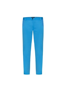 spodnie materiałowe męskie chino slim fit błękitne stretch ze sklepu Royal Shop w kategorii Spodnie męskie - zdjęcie 104687479