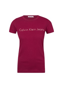 t-shirt damski calvin klein bordowy ze sklepu Royal Shop w kategorii Bluzki damskie - zdjęcie 104690695