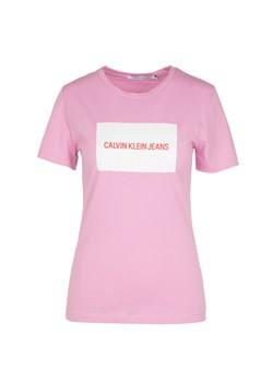 t-shirt damski calvin klein różowy ze sklepu Royal Shop w kategorii Bluzki damskie - zdjęcie 104690797