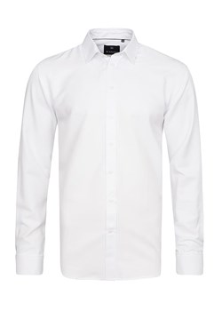 koszula męska di selentino biała na spinki classic fit ze sklepu Royal Shop w kategorii Koszule męskie - zdjęcie 104692188