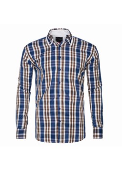 koszula męska di selentino w kratę slim fit ze sklepu Royal Shop w kategorii Koszule męskie - zdjęcie 104692639
