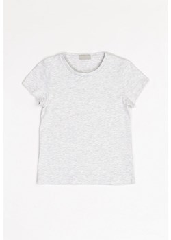 Jasnoszara Koszulka Arael ze sklepu Born2be Odzież w kategorii Bluzki dziewczęce - zdjęcie 104728808