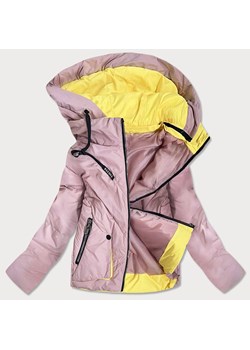 Krótka asymetryczna kurtka damska różowa (0955#) ze sklepu goodlookin.pl w kategorii Kurtki damskie - zdjęcie 104804588