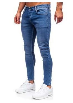 Granatowe spodnie jeansowe męskie slim fit Denley R922 ze sklepu Denley w kategorii Jeansy męskie - zdjęcie 104887689