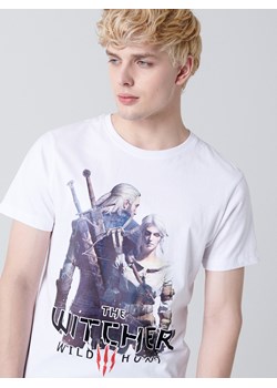 Cropp - T-shirt z nadrukiem The Witcher - biały ze sklepu Cropp w kategorii T-shirty męskie - zdjęcie 104928836