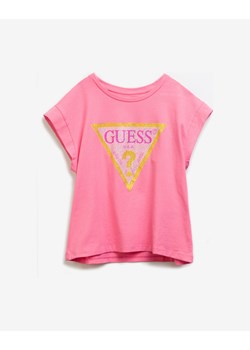 Bluzka dziewczęca Guess różowa z aplikacjami  