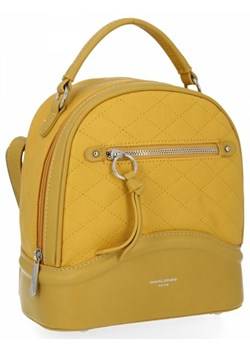 Pikowane Plecaczki Damskie firmy David Jones Żółty (kolory) ze sklepu PaniTorbalska w kategorii Plecaki - zdjęcie 105332466
