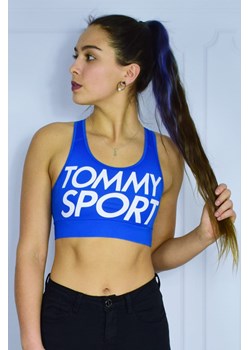 biustonosz sportowy damski tommy sport s10s100070 niebieski ze sklepu Royal Shop w kategorii Biustonosze - zdjęcie 105374957