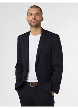 HUGO Męska marynarka od garnituru modułowego Mężczyźni Super Slim Fit Sztuczne włókno granatowy jednolity ze sklepu vangraaf w kategorii Marynarki męskie - zdjęcie 105414838