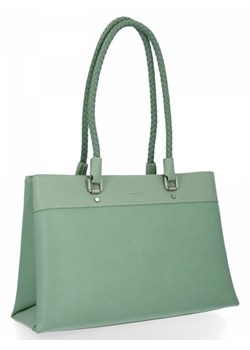 Klasyczna Torebka Damska Dwukomorowa firmy David Jones Zielona (kolory) ze sklepu PaniTorbalska w kategorii Torby Shopper bag - zdjęcie 105467026