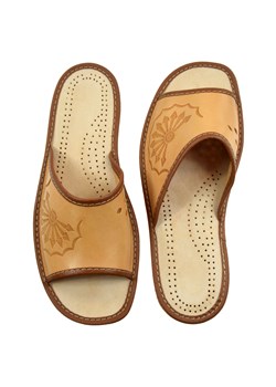 Skórzane pantofle męskie ze sklepu JK-Collection w kategorii Kapcie męskie - zdjęcie 105722095
