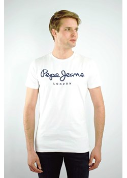 t-shirt koszulka męska pm501594 pepe jeans biała stretch ze sklepu Royal Shop w kategorii T-shirty męskie - zdjęcie 106012979