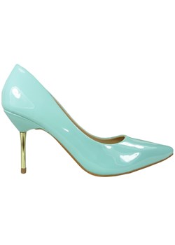Niebieskie szpilki niskie buty czółenka ze sklepu Kokietki w kategorii Czółenka - zdjęcie 106047556