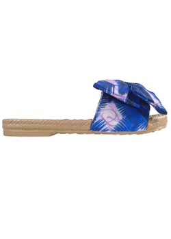 Niebieskie klapki damskie płaskie buty letnie ze sklepu Kokietki w kategorii Espadryle damskie - zdjęcie 106048478