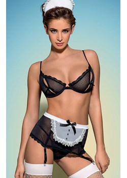 Obsessive 5-częściowy strój pokojówki przebranie Maidme set, Kolor czarno-biały, Rozmiar S/M, Obsessive ze sklepu Intymna w kategorii Komplety bielizny damskiej - zdjęcie 106145925