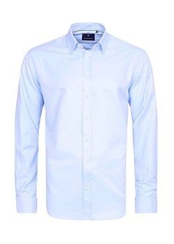 koszula męska di selentino błękitna na spinki classic fit ze sklepu Royal Shop w kategorii Koszule męskie - zdjęcie 106183756