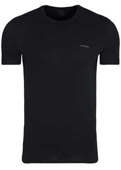 T-shirt męski Diesel z krótkim rękawem czarny z bawełny 