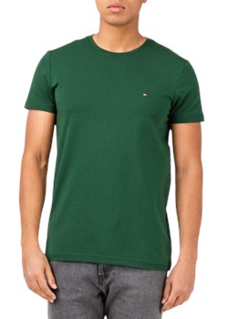 Tommy Hilfiger T-shirt Męski Regular Fit Green ze sklepu dewear.pl w kategorii T-shirty męskie - zdjęcie 106376995