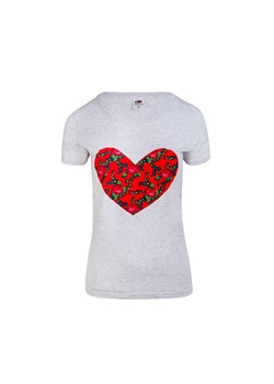 Damska koszulka z sercem ze sklepu JK-Collection w kategorii Bluzki damskie - zdjęcie 106439058