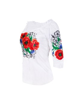 Damska bluzka z haftem ze sklepu JK-Collection w kategorii Bluzki damskie - zdjęcie 106439159