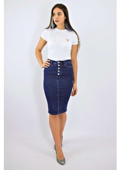jeansowa spódnica damska guess w1rd0md4663 ze sklepu Royal Shop w kategorii Spódnice - zdjęcie 106472888