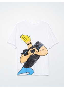 Cropp - Koszulka Johnny Bravo - biały ze sklepu Cropp w kategorii Bluzki damskie - zdjęcie 106501707