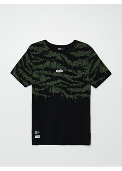 Cropp - Koszulka camo - czarny ze sklepu Cropp w kategorii T-shirty męskie - zdjęcie 106501749