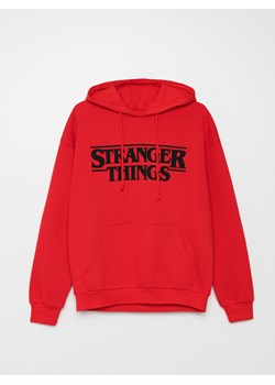 Cropp - Bluza Stranger Things - czerwony ze sklepu Cropp w kategorii Bluzy damskie - zdjęcie 106670377