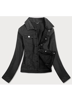 Taliowana jeansowa kurtka damska czarna (f2331) ze sklepu goodlookin.pl w kategorii Kurtki damskie - zdjęcie 106712038