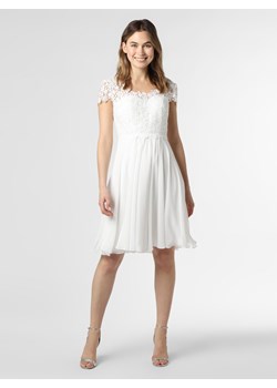 Luxuar Fashion sukienka biała z krótkimi rękawami 