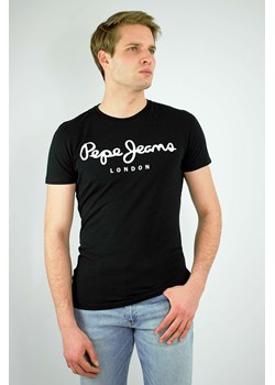 t-shirt koszulka męska c pepe jeans czarna stretch ze sklepu Royal Shop w kategorii T-shirty męskie - zdjęcie 107005216