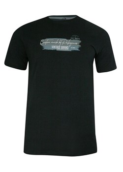 T-shirt Czarny z Nadrukiem, Bawełniany, Męski, Krótki Rękaw, U-neck -PAKO JEANS TSPJNS3VINTAGEcz ze sklepu JegoSzafa.pl w kategorii T-shirty męskie - zdjęcie 107719315