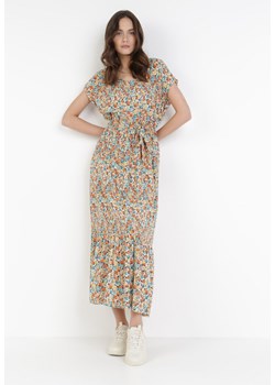 Kremowa Sukienka Sirexie ze sklepu Born2be Odzież w kategorii Sukienki - zdjęcie 107719528