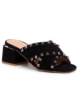 Klapki ALMA EN PENA - V21284  Suede Black ze sklepu eobuwie.pl w kategorii Klapki damskie - zdjęcie 107720416