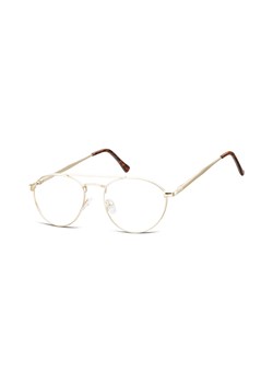 Okulary oprawki okrągłe zerówki metalowe korekcyjne 788C złote ze sklepu Stylion w kategorii Okulary zerówki męskie - zdjęcie 107783666