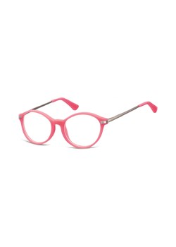 Okulary dziecięce zerówki okrągłe lenonki AK50B ciemne różowe ze sklepu Stylion w kategorii Akcesoria dziecięce - zdjęcie 107783808