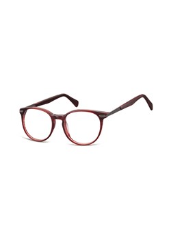 Okrągłe Okulary oprawki zerówki korekcyjne Sunoptic AC39F ciemnoczerwone ze sklepu Stylion w kategorii Okulary zerówki męskie - zdjęcie 107783838