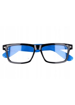 Okulary zerówki nerdy   XL-272 czarno-niebieskie ze sklepu Stylion w kategorii Okulary zerówki męskie - zdjęcie 107783916