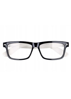 Okulary zerówki nerdy   XL-272A czarno-białe ze sklepu Stylion w kategorii Okulary zerówki męskie - zdjęcie 107783918