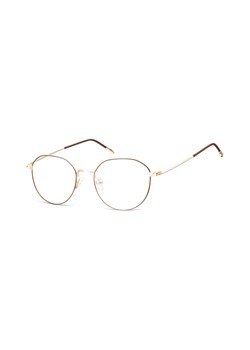 Lenonki Okulary oprawki optyczne 928F złote + ciemnobrązowe ze sklepu Stylion w kategorii Oprawki do okularów męskich - zdjęcie 107784035