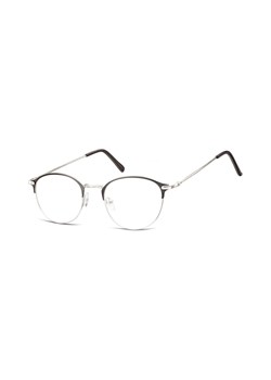 Lenonki okrągłe Okulary oprawki optyczne 933 srebrne + czarne ze sklepu Stylion w kategorii Oprawki do okularów męskich - zdjęcie 107784075