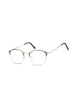 Lenonki okrągłe Okulary oprawki optyczne 933E złote + czarne ze sklepu Stylion w kategorii Oprawki do okularów męskich - zdjęcie 107784085